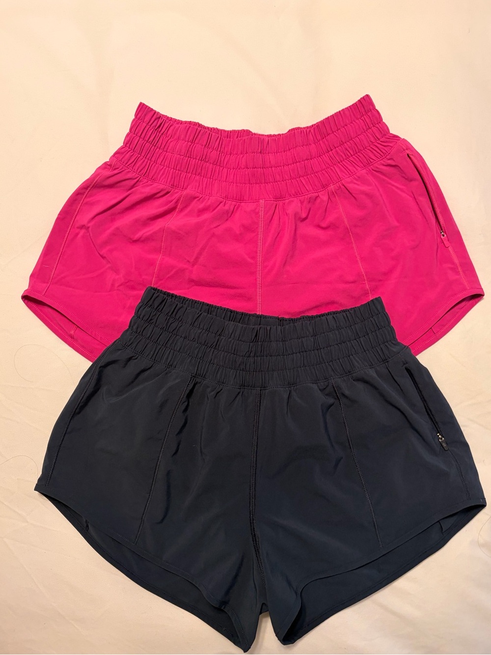 CRZ YOGA Women's Athletic Shorts - Hot Pink & dark blue